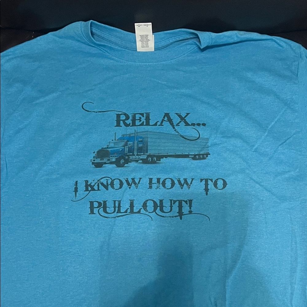 Gildan Light Blue Graphic Men's Tee